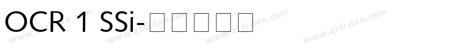 OCR 1 SSi字体转换